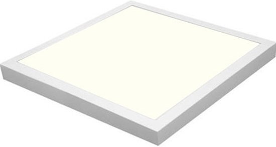 BES LED LED Paneel - 30x30 Natuurlijk Wit 4200K - 28W Opbouw Vierkant - Mat Wit Aluminium