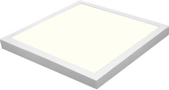 BES LED LED Paneel 30x30cm - 28W - Natuurlijk Wit 4200K - Opbouw - Vierkant - Wit Aluminium