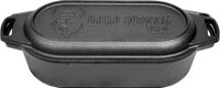 Valhal Outdoor Braadpan / Dubbele Skillet 2L Gietijzer Ovaal Zwart