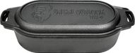 Valhal Outdoor Braadpan / Dubbele Skillet 2L Gietijzer Ovaal Zwart