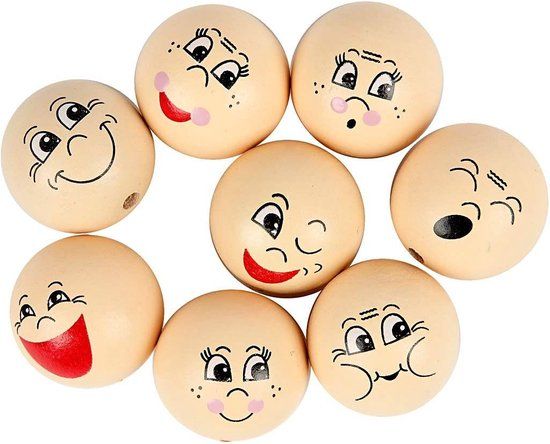 Creotime Hoofden - 30 mm - 16 stuks - Licht beige