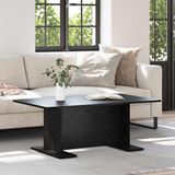 vidaXL Salontafel Zwart Bewerkt Hout 103.5 x 60 x 40 cm