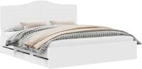 vidaXL Bedframe met lade en opslag Wit 180 x 200 cm Ingenieurshout