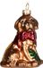 BRUBAKER Golden Retriever met Rode Strik Kerstbal van Glas