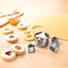 Zenker Patisserie Linzer koekjessnijders Set van 4 RVS Zilver 5,5 cm