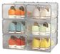 Merkloos 6 Stuks Transparante Schoenendozen, Stapelbare Organizer