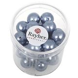 Rayher Renaissance glazen wasparels, 10 mm, doos 35 stuks, azuurblauw