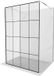 Mexen Kioto douchewand vrijstaand 150 x 200 cm, zwart raster 8 mm, chroom