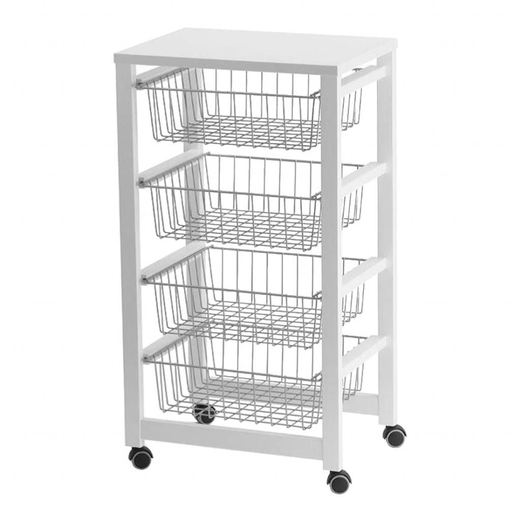 Arredamenti Italia Trolley GingerOne - 4 uitneembare manden - 46xH83x33 cm - Made in Italy