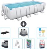 Bestway Rechthoekig Power Steel Zwembad - 549 x 274 x 122 cm - Grijs