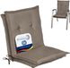 Beautissu Loft NL Stoelkussen Set 2x Lage Rugleuning 100x50 cm Taupe Tuinstoelkussen UV-bestendig