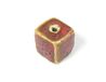 Keramische kralen kubus rood 14 x 14 x 14 mm. 100u.