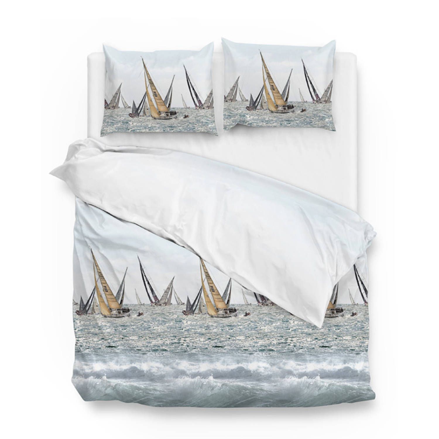 Zo!Home Gunnar Dekbedovertrek - Blauw - Lits-Jumeaux XL 260x200/220 cm - 8718518312561