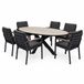 AVH-Collectie Salvador Costa Rica dining tuinset 220x115xH75 cm 7 delig antraciet polywood