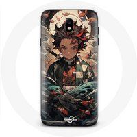 Maniacase Etui voor Samsung Galaxy J3 2017 Demon Slayer Tanjiro Anime Manga