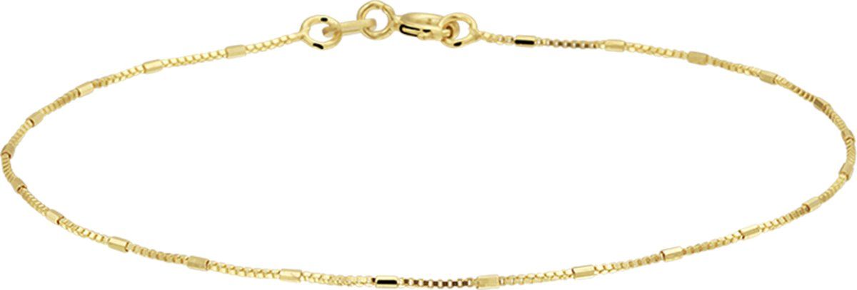 The Jewelry Collection Armband Venetiaans En Staafjes 0,9 mm 18 cm - Geelgoud