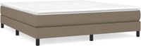 vidaXL Boxspring bed stof taupe 160x200 cm
