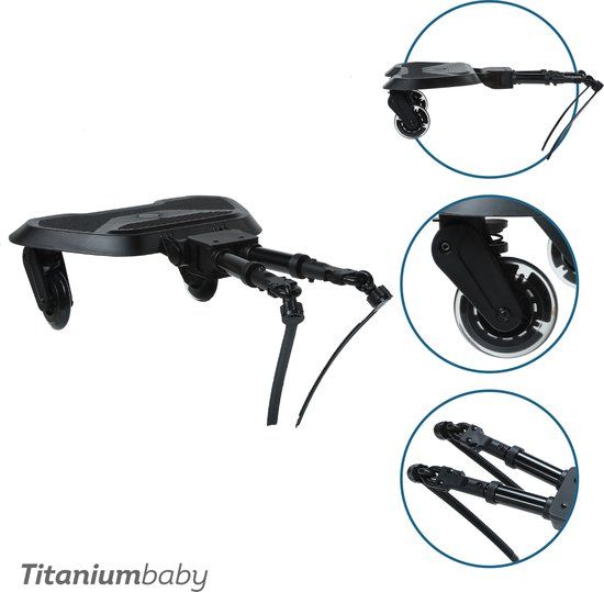 Titaniumbaby Meerijdplankje Joy2Ride Black