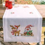 Vervaco Loper kit Kerst Wichtel met rendier Borduurpakket