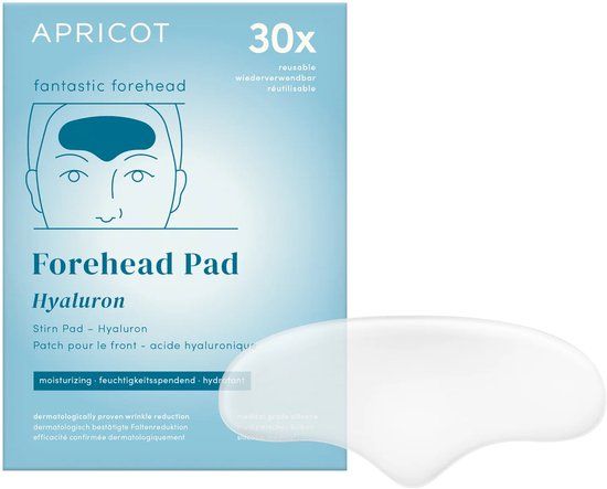APRICOT Fantastic Forehead Pad – Voorhoofdmasker met Hyaluron - 30 x Herbruikbaar - Anti-Aging
