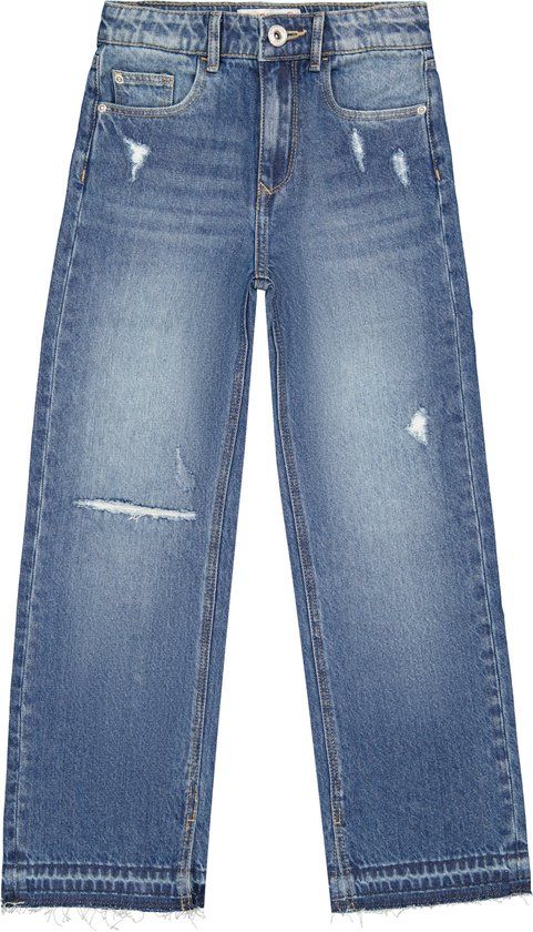 Vingino Cato Meisjes Jeans - Maat 128 - Blue Vintage