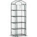 Pangivo Serre de jardin et balcon en PVC avec 5 étagères, châssis en acier, 69 x 49 x 193 cm, transparent