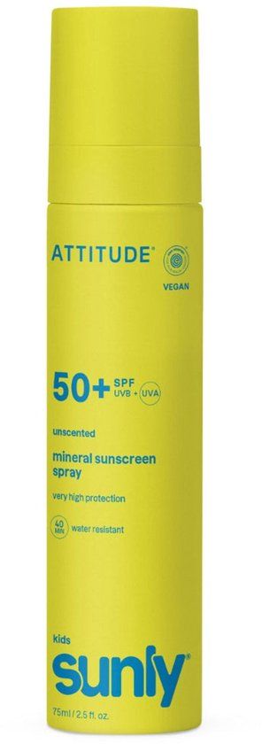 Attitude Sunly Sunscreen Spray Kids SPF50 Unscented - 75ml