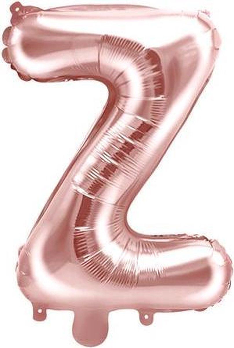Partydeco Folie ballon Letter Z - 35cm - rose goud
