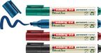 edding 22 Ecoline permanent marker - zwart, rood, blauw, groen - 4 stiften - beitelpunt 1-5 mm