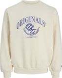 JACK&JONES JORFREDERIKSBERG FRONT SWEAT CREW NECK Heren L Katoen/Polyester Whisper White