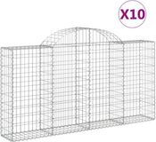 vidaXL Gabions - 10 pièces - 200x30x100/120 cm - Fer