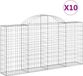 vidaXL Gabions - 10 pièces - 200x30x100/120 cm - Fer