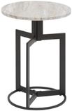ATMOSPHERA CREATEUR D'INTERIEUR Bijzettafel TUSCO rond zwart marmerlook 35x35x49.5cm