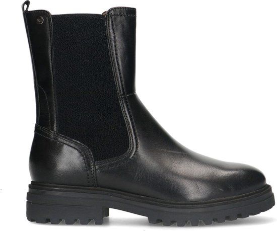 No Stress - Dames - Zwarte leren chelsea boots - Maat 40
