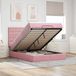 Prolenta Maison Exclusive - Ottomaans bedframe met matrassen, roze, 140x200 cm, fluweel