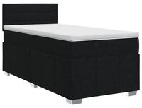 vidaXL Boxspringbed met matras met hoofdeinde Zwart 100 x 200 cm Stof