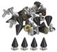 Ensemble de 16 clous et rivets coniques, 7 mm, pour maroquinerie faite maison