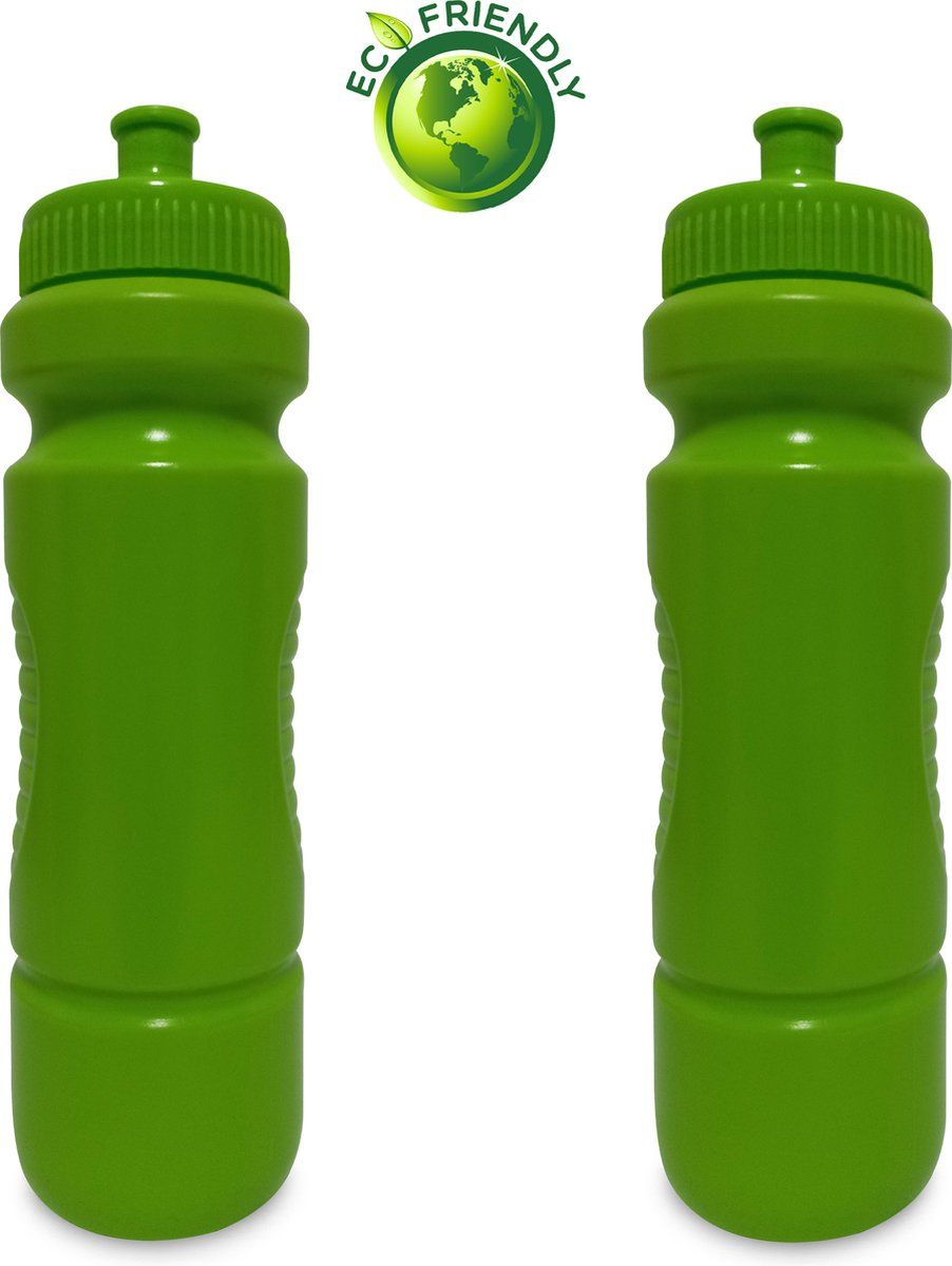 Pro x 2x Water Bottle Bidon 850ml - Drink Bottle Kids/Adults - Light Green