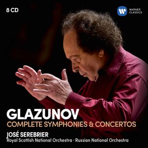 PLG UK CLA José Serebrier - GLAZUNOV: Complete Symphonies & Concertos, 8CD