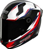 Nolan X-804 ST Ultra Carbon Veloce 347, casque intégral, couleur: Noir/Blanc/Rouge/Bleu, taille: M