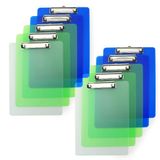 Rapesco 1519A 10 Transparante Klemborden, A4, Diverse Kleuren, 10 Stuks | Business Pack