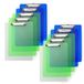 Rapesco 1519A 10 Transparante Klemborden, A4, Diverse Kleuren, 10 Stuks | Business Pack