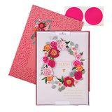 Hallmark Luxe Boxed Moederdag kaart voor mama - traditionele bloemen krans ontwerp en geschenkdoos