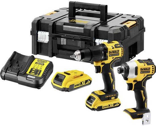 DEWALT DCK2062D2T Accu-klopboormachine en slagschroevendraaier set - 18V - Li-ion - TSTAK Box II
