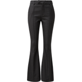 QS - Wijdvallende broek met krijtstrepen - donkergrijs - W32 X L30
