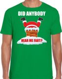 Bellatio Decorations Shoppartners Bv Fun Kerstshirt / Kerst t-shirt Did anybody hear my fart groen voor heren - Kerstkleding / Christmas outfit XL