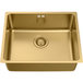 Essebagno Évier 1 grand bac seul 54x44 Inoxa en inox or brossé