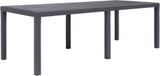 Prolenta Maison Exclusive Tuintafel, bruin, 220x90x72 cm, kunststof, met het uiterlijk van riet