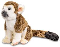 Uni-Toys - Doodskop zittend - 19 cm - Aap - pluche