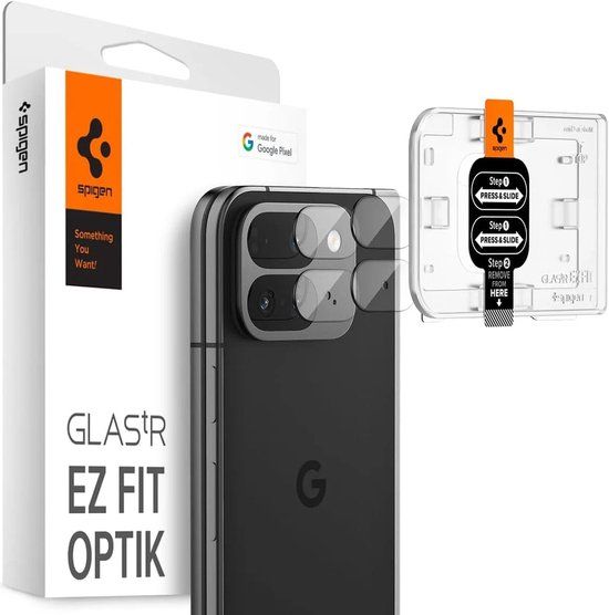 Spigen Camera Lens Protector Geschikt voor Google Pixel 9 Pro Fold - Glas.tR EZ Fit Optik Pro - 9H Tempered Glass - Gemakkelijke Installatie - Clear 2-Pack